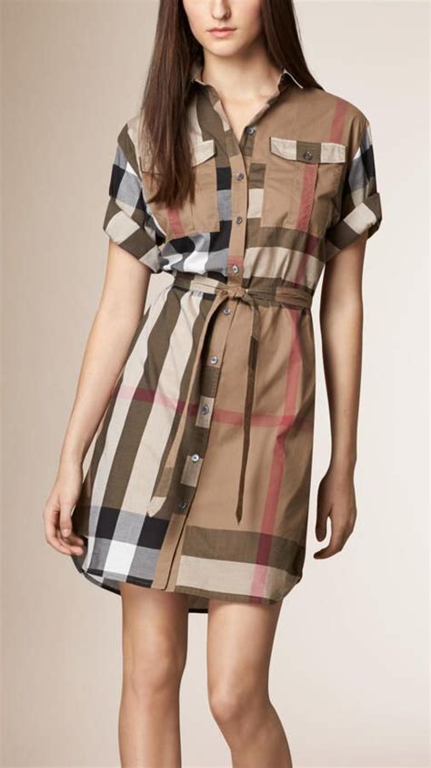 burberry pink plaid dress|burberry shirt dress for women.